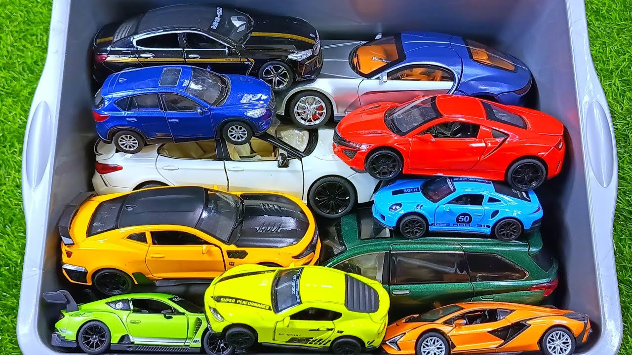 Box Full of Model Cars -Mazda Mx5, Koenigesgg Jesko, Lamborghini Scv12, Byd Yang Wang U8, Toyota Car