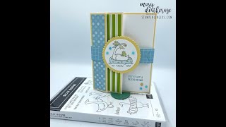 Stampin Up//Silly Goose//Dandy Designs DSP//Two-Panel Fun Fold Card//Jan-Feb 2023 Sale-A-Bration