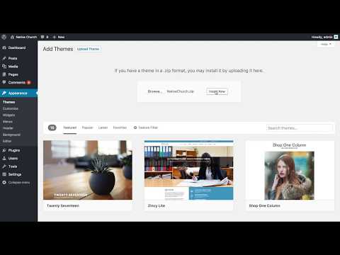 Native Church WordPress Theme Installation Video [Ver Below 3.0]