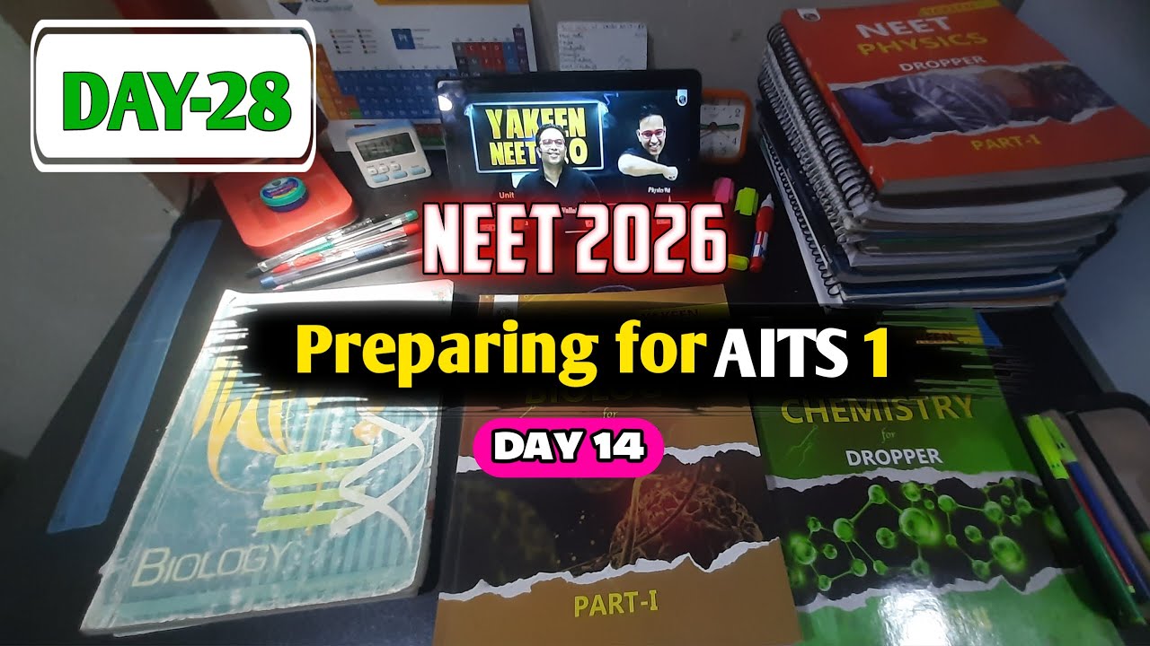 STUDY WITH ME | 🔴 LIVE | DAY-28 OF NEET PREPARATION | HUSAIN MALIK | Evening Session 