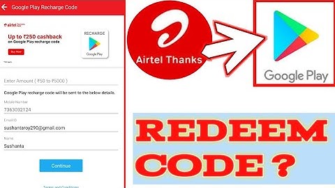 airtel thanks app se redeem code kaise banaen। how to make redeem code google play from airtel