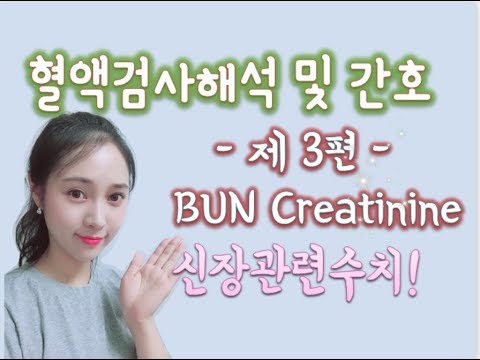 제 3화 혈액검사 BUN, Creatinine 신장수치를 담다. (널스맘)