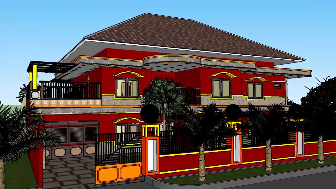 Animasi Sketchup Rumah Mewah Dengan Julukan The RedMaroon YouTube