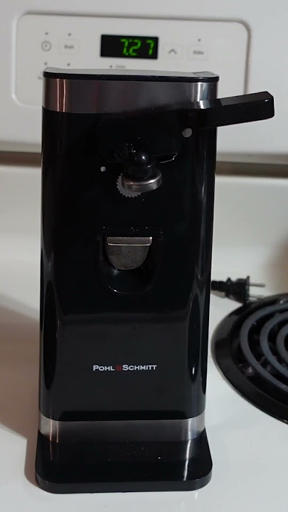 POHL SCHMITT Electric Can Opener, Knife Sharpener and Bottle Opener, Easy  Push Down Lever, Black - The Emporium