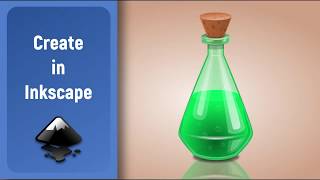 Speed Art Inkscape: flask with unknown liquid