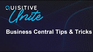 Business Central Tips & Tricks