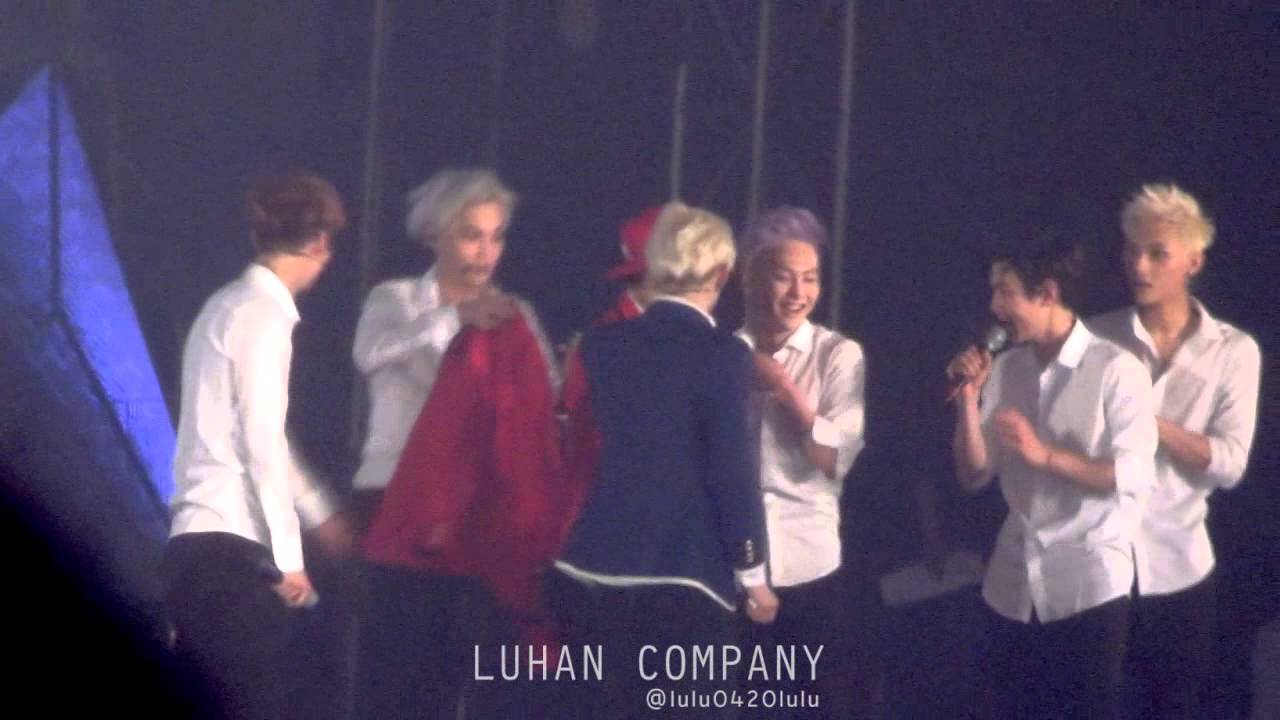140523 EXO 1st Concert_MENT_시우민 옷 고나리하는 동생들