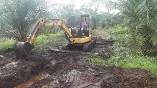 excavator mini cocok kerja dilahan gambut..