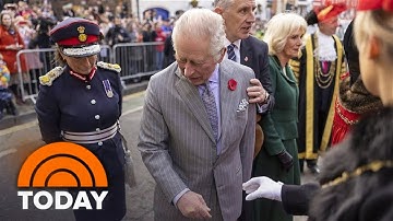 Caught On Camera: Man Appears To Throw Egg At King Charles III