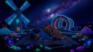 NO ADS Bluey & Bingo Sweet Dream 🌙 Magical Candy Galaxy Night & Gentle Piano for Deep Sleep