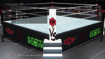 WWE 2K20 create a arena creating an brand new arena  ccw versus bcw arena