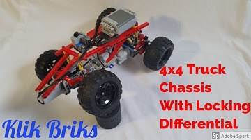 #KlikBriks Lego Technic 4x4 truck chassis with locking differential