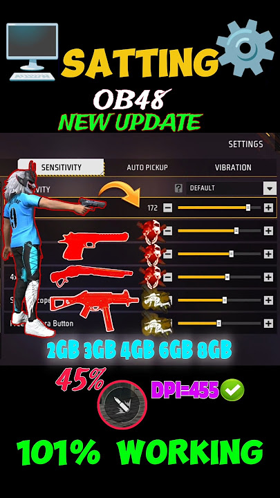 All Gun Headshot Sensitivity Setting After New OB48 Update | Free Fire Max Auto Headshot Sensitivity