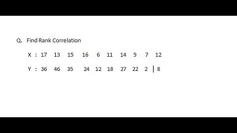 Rank Correlation -  Actual Rank is not given -   Problem Solving