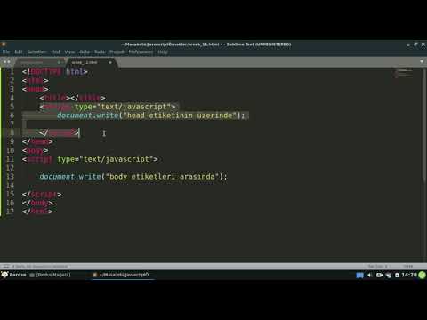 javascript ders 1