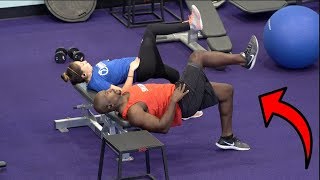 COPYING STRANGERS WORKOUTS IN THE GYM 2!!