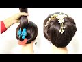 Super easy updo | elegant hairstyle for medium hair  | bun hairstyle tutorial | easy hairstyles