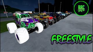 MONSTER TRUCK Monster Jam BeamNG Drive FREESTYLE, CRASHES & FUN With RRC Family Gaming!