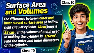 The difference between outer and inner curved surface area of hollow right circular cylinder 14cm..