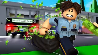 Robbing Bank as REAL COP in Brookhaven RP!