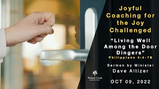 Joyful Coaching for the Joy Challenged“ Living Well Among the Door Dingers”