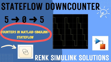 DownCounter in Stateflow | 5 to 0 Counter in Simulink | Renk Simulink Solutions