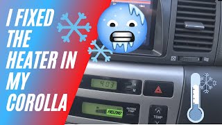 How I Fixed The Heating in the Toyota Corolla T Sport  Flushing the Matrix the Way That Works