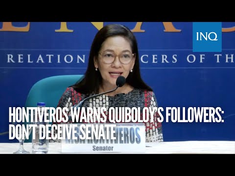 Hontiveros warns Quiboloy’s followers: Don’t deceive Senate