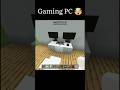 Minecraft Gaming Setup Build 🔥|#short #minecraft #minerush #trend