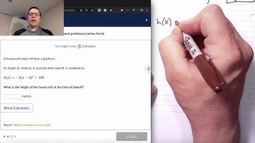 Quadratic Word Problems Vertex Form