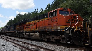 {4K} CSX YN2 and BNSF Foreign Power on B642 in Richmond, VA! (7/18/2022)