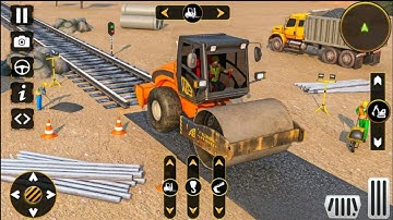 Train Track Builder Simulator - Mega JCB Machines Construction - Android Gameplay #2