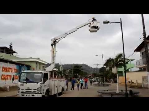 GADM Chone gestiona arreglo de luminarias en Santa Rita