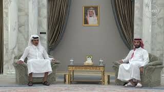 Saudi Crown Prince Mohammed bin Salman receives Qatar's Emir Sheikh Tamim