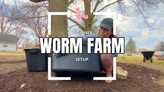 BEGINNER Worm Farm SET UP!! Let's Learn Together | VLOG