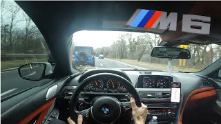 BMW M6 POV drive in traffic | Regular traffic almost macked !
