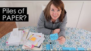 The trick to powering through PILES OF PAPER! (Get Paper Clutter under control today!)