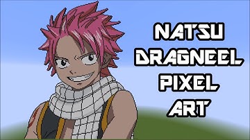 Minecraft - NATSU DRAGNEEL Pixel Art Timelapse [FAIRY TAIL]