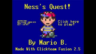 Nesss Quest Gameplay
A small game I made in Clickteam Fusion 2.5 based on the popular protagonist from the Earthbound series: Ness!
Plot: Just help Ness get to the other side of this strange mythical world.
NOTE: The Ness character is property of Nintendo!
LINK: https://www.dropbox.com/h?preview=Ness%27s+Quest.exe
#ness #earthbound #nintendo #game #videogame #computergame #indiegame #clickteam #clickteamfusion #madewithfusion #shootergame #fangame Nesss Quest Gameplay