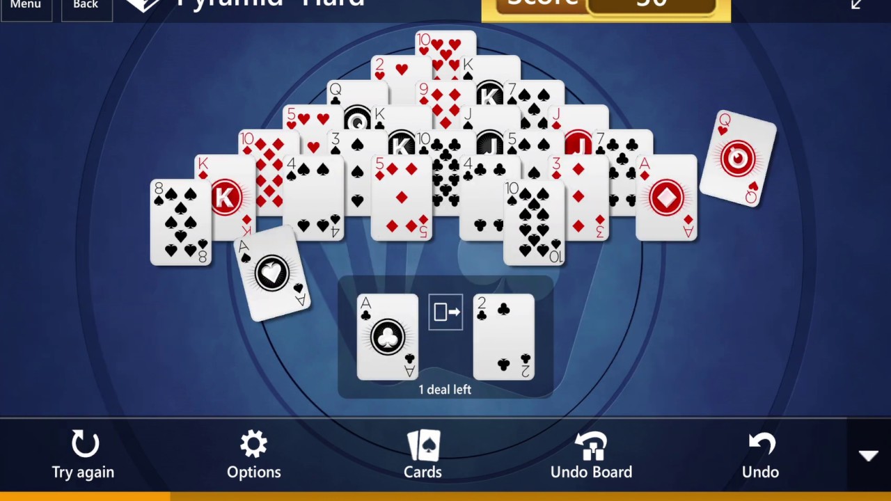 Microsoft Solitaire Collection Pyramid Hard October 15, 2015 YouTube