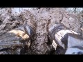 Jack Wolfskin Texapore Trailrider and Microflex rainpants in sticky wet mud