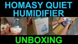 Unboxing Quiet Small Cool Mist Humidifier Homasy by VicTsing