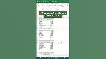 Progress Checkboxes in 30 seconds !! #shorts #excel #exceltips