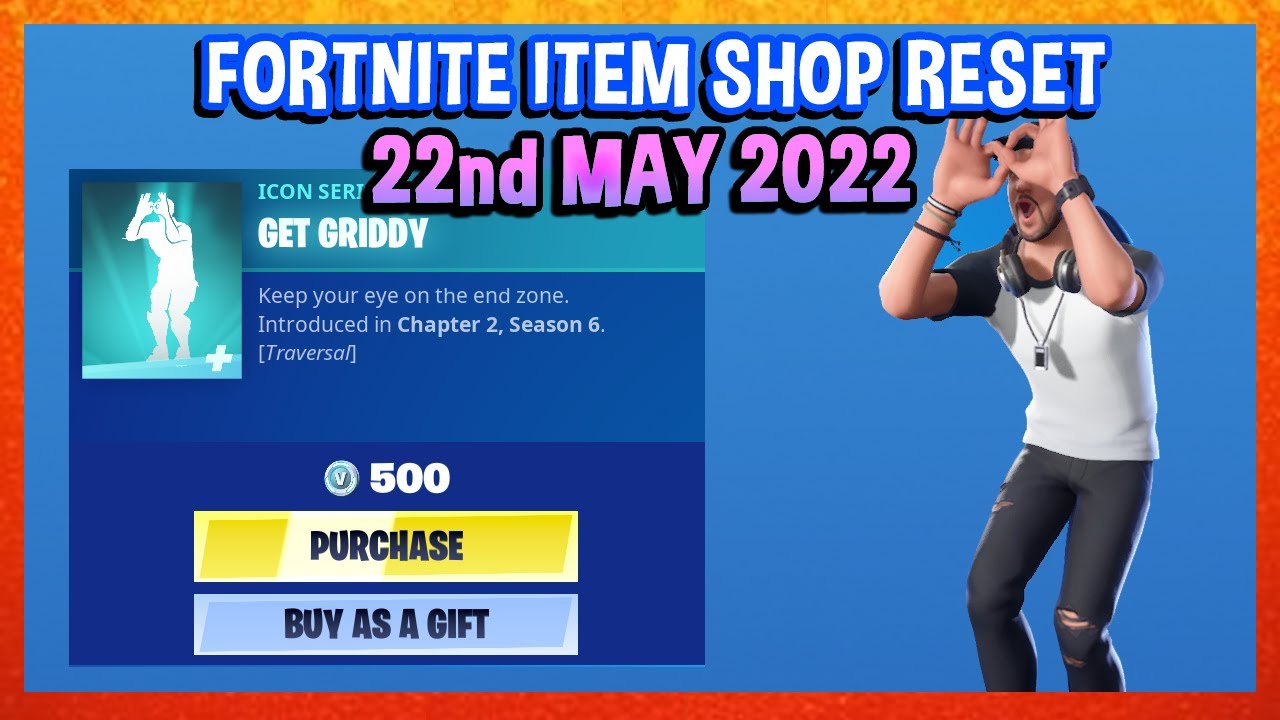 GET GRIDDY EMOTE IS BACK! (Fortnite Item Shop Reset 22nd May 2022