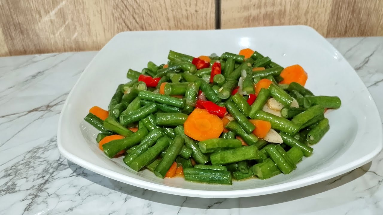Tumisan Kacang panjang dan Wortel. 