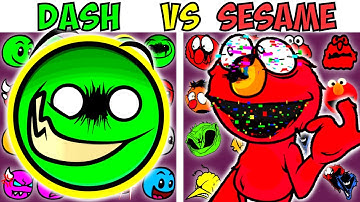 ALL GEOMETRY DASH VS SESAME STREET | FNF Character Test | Gameplay VS Playground