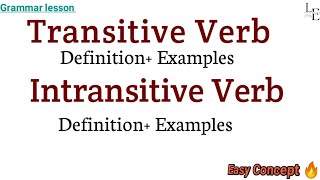 Verb||Transitive Verb &amp; Intransitive Verb||Similarity|Difference| Explanation In Urdu &amp; Hindi