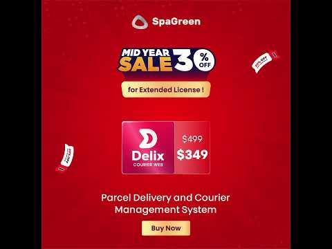 % on Delix Courier Management Software - Extended License || SpaGreen Creative #delix
