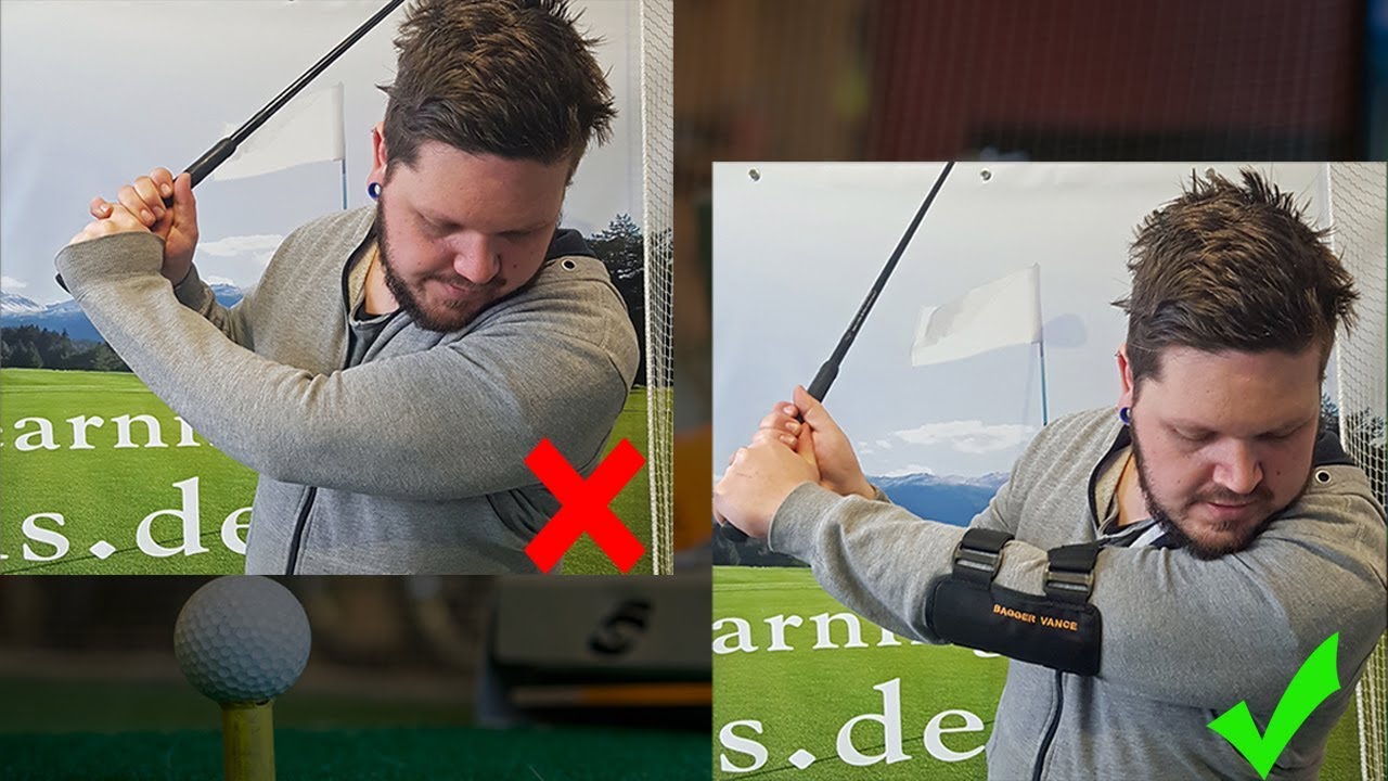 Schneller besser Golf spielen: Ellbogen-Manschette