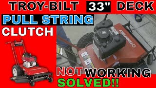Troy Bilt Wide-Cut 33" Combination Mower Won't Start!! Pull String Not Catching Flywheel.